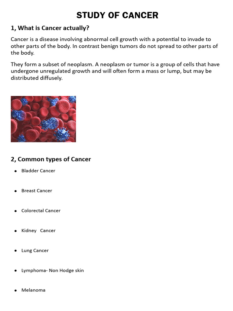 Study of Cancer Investigatory Project - Docx 20251223 001138 0000 | PDF ...