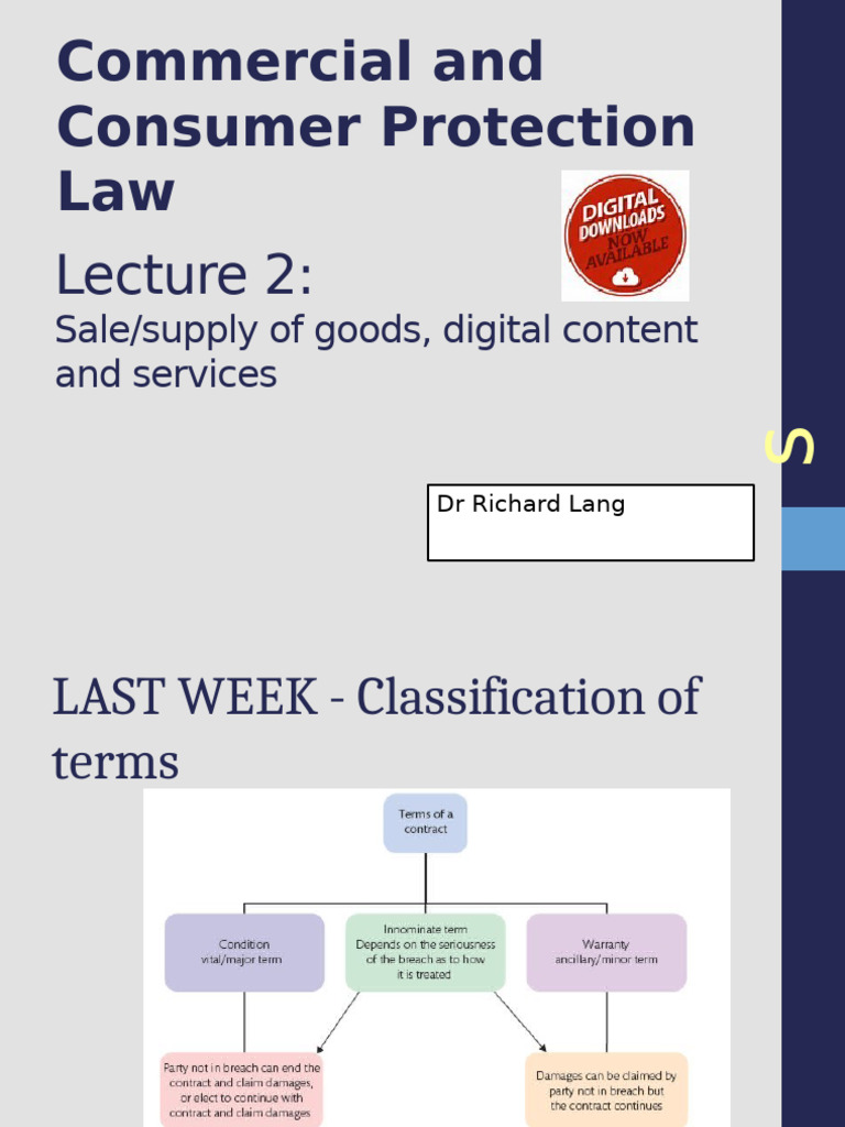 Sale of Goods and Consumer Rights Explained | PDF | Sales | Justice