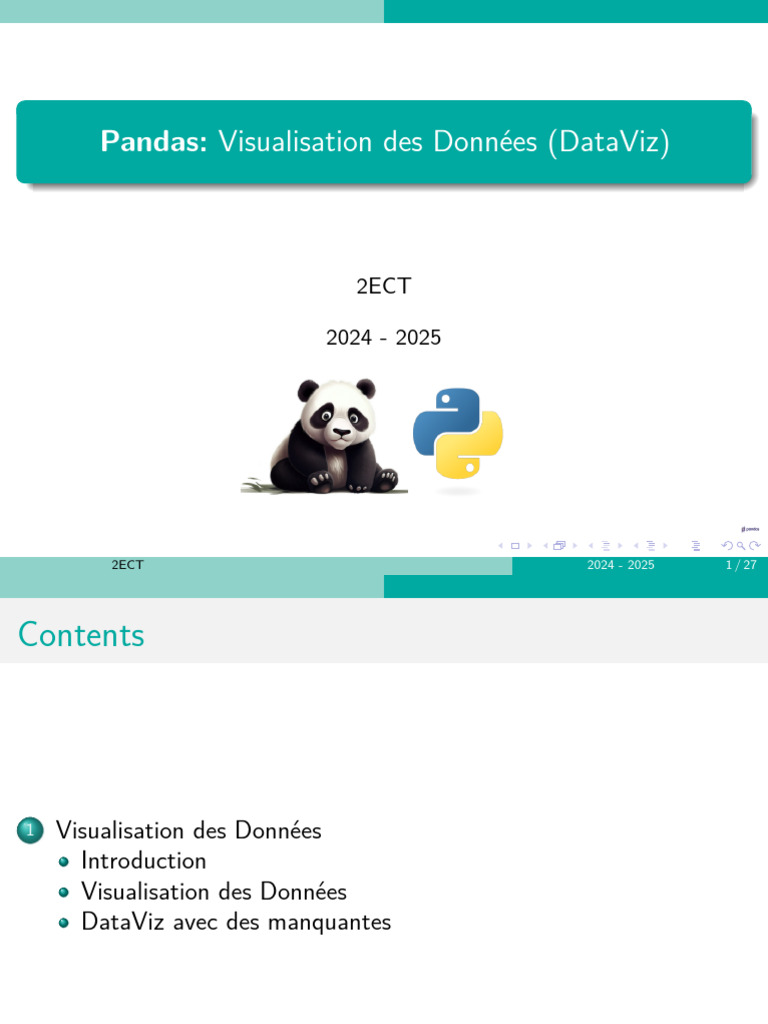 Visualisation de données avec Pandas | PDF