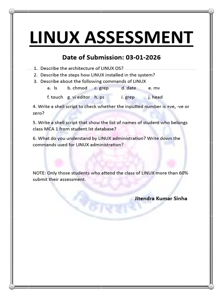 Linux OS Architecture and Commands Guide | PDF