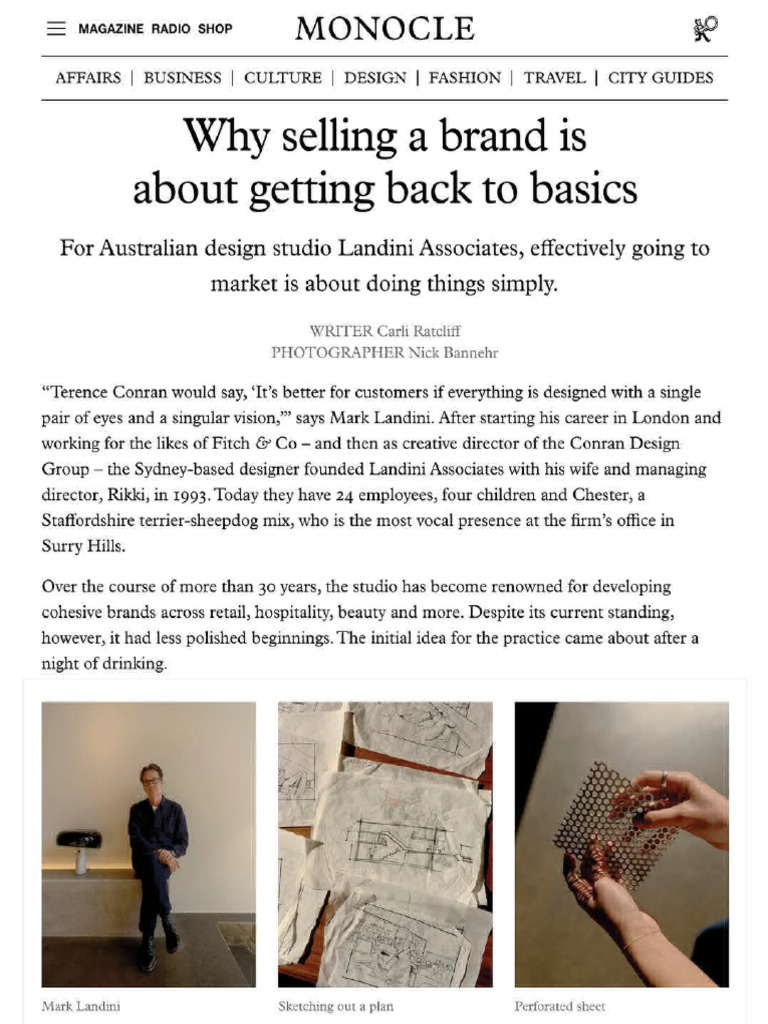 MONOCLE Landini Associates | PDF