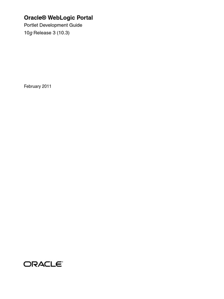 Weblogic Portlets Development Guide | PDF