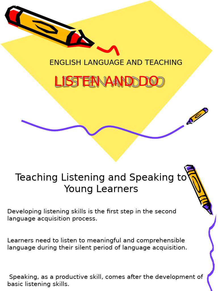 Teaching Listening and Speaking with TPR | PDF | Second Language | Learning