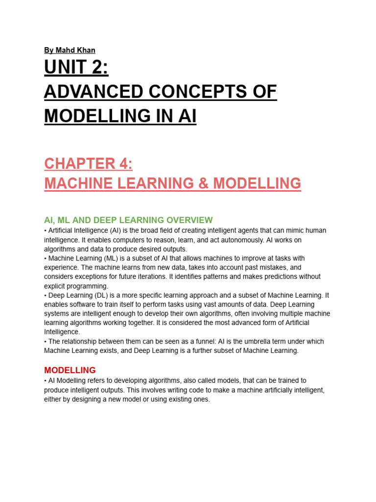 AI Modelling: ML & Deep Learning Insights | PDF | Deep Learning ...