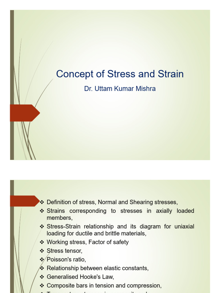 Understanding Stress and Strain Concepts | PDF | Stress (Mechanics ...