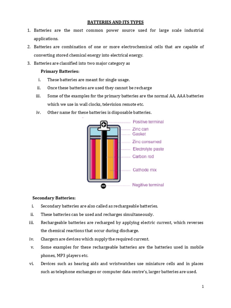 types-of-batteries-and-backup-solutions-pdf-rechargeable-battery