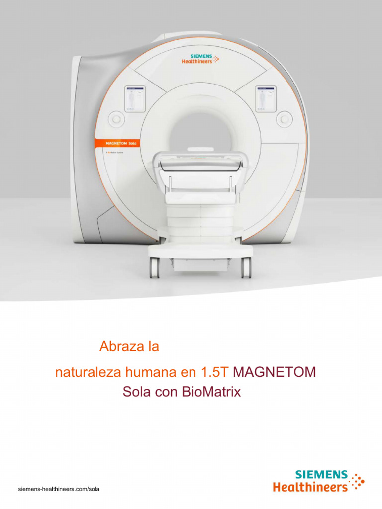 Mri Magnetom Sola Brochure Esp | PDF | Imagen de resonancia magnética ...