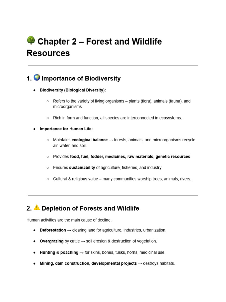 Forest and Wildlife Conservation in India | PDF | Tiger | Conservation ...