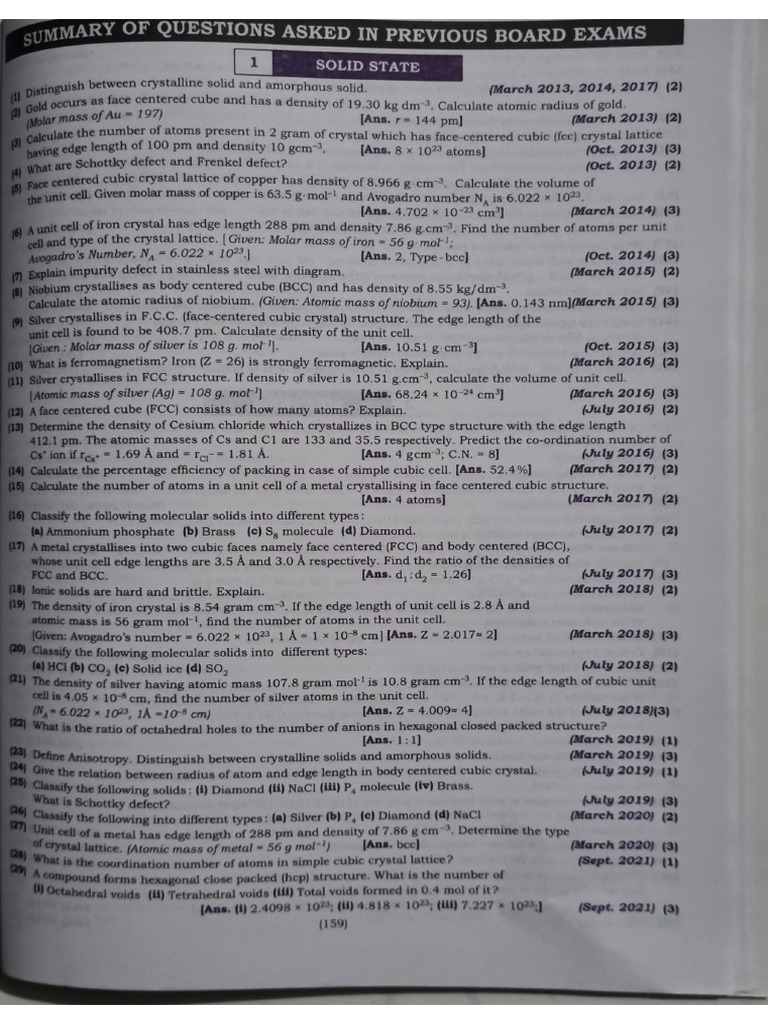 Chemistry PYQs. | PDF