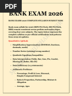 Banking Exam Notes - Quick Guide | PDF