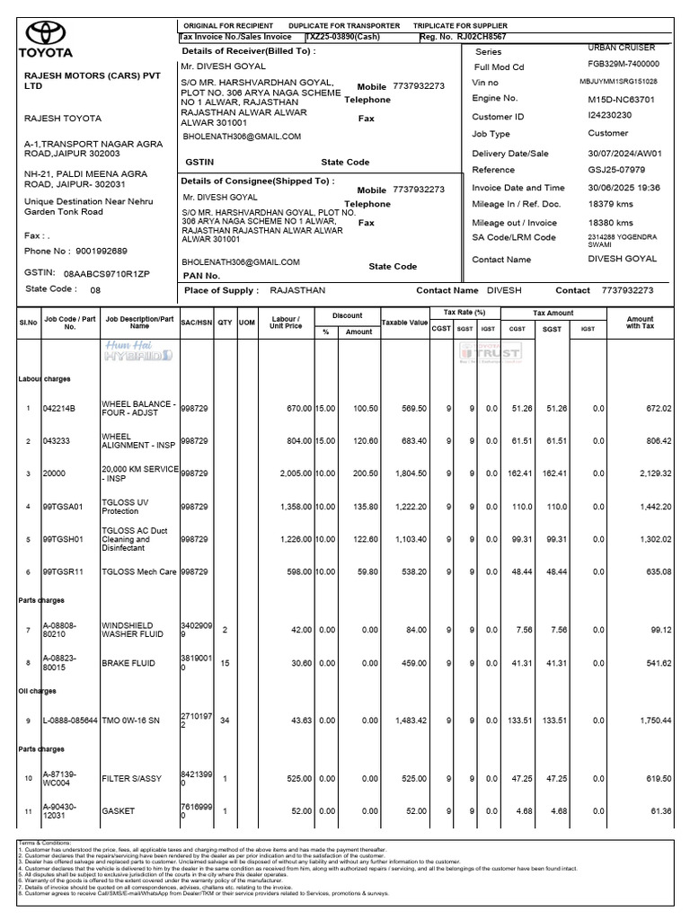 ServiceInvoice-TXZ2503890 | PDF
