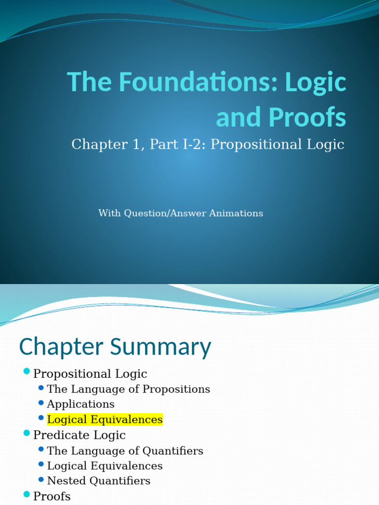 Propositional Logic Foundations Explained | PDF | Contradiction | Logic