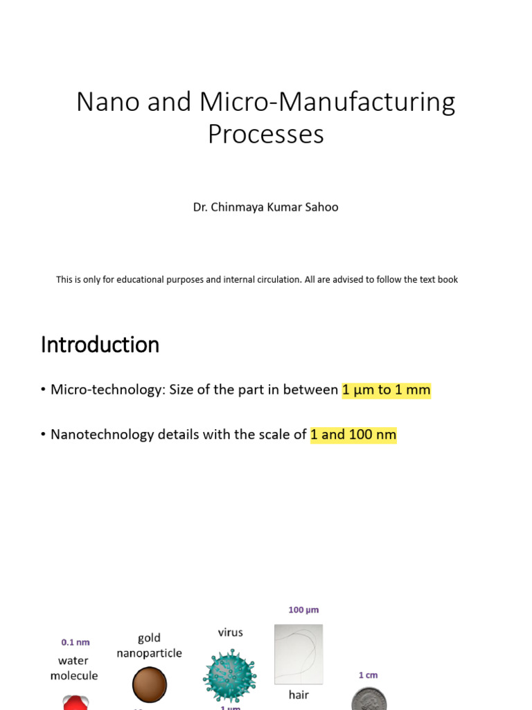 Nano and Micro-Manufacturing Processes | PDF | Photolithography ...
