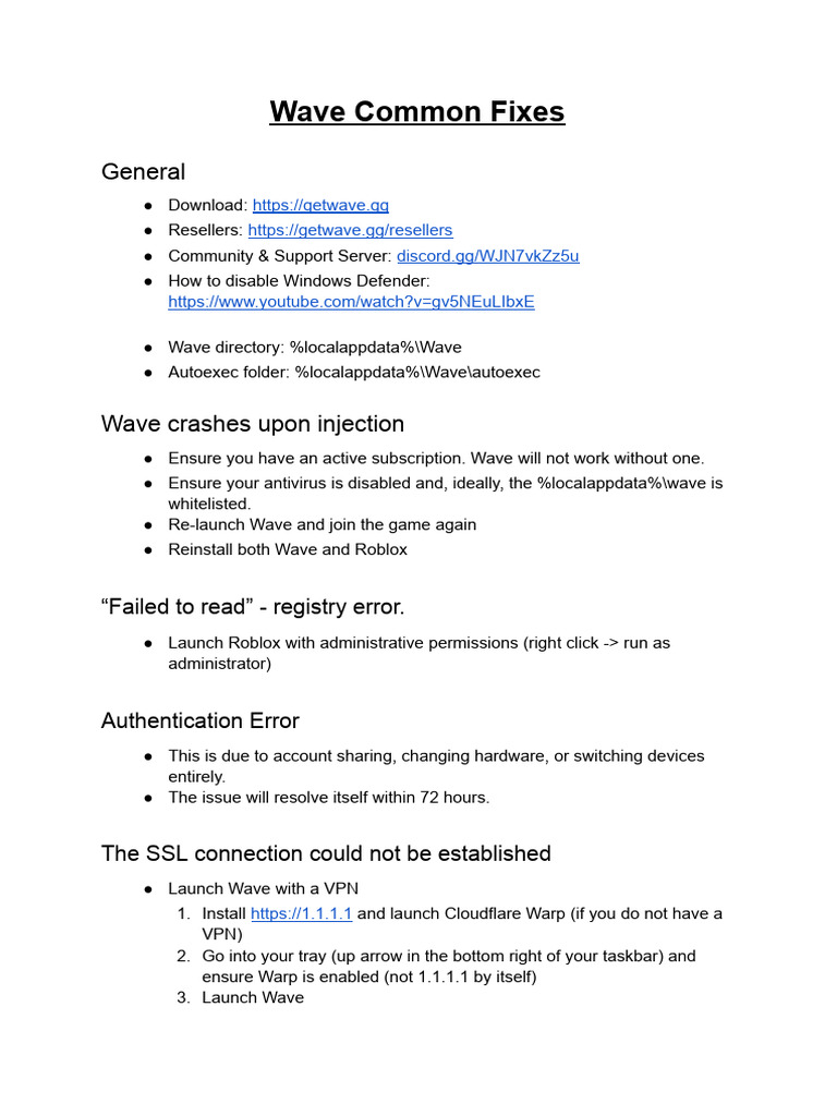 Wave Common Fixes and Solutions | PDF | Windows Registry | Directory ...