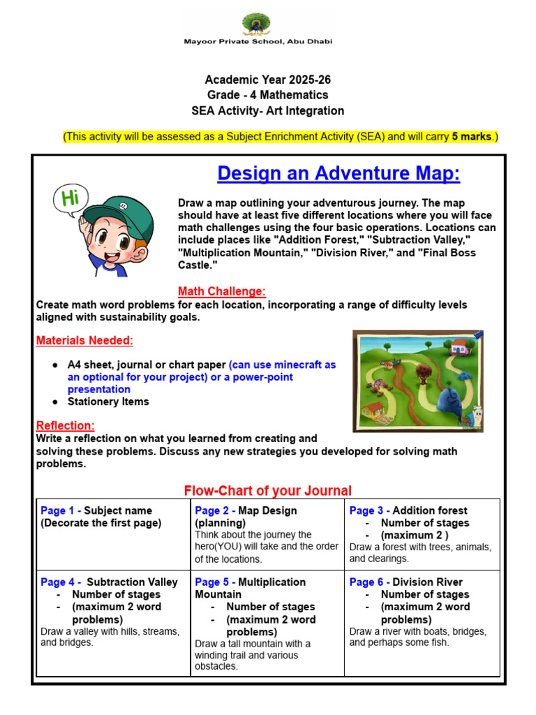 Adventure Map Math Challenge for Grade 4 | PDF | Mathematics