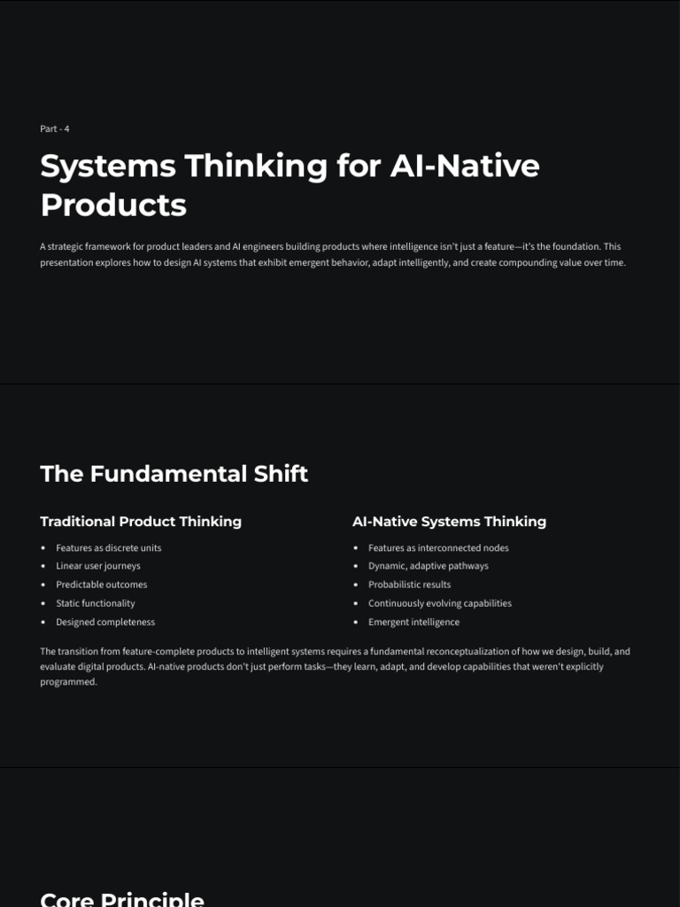 Systems Thinking for AI-Native Products | PDF | Artificial Intelligence ...