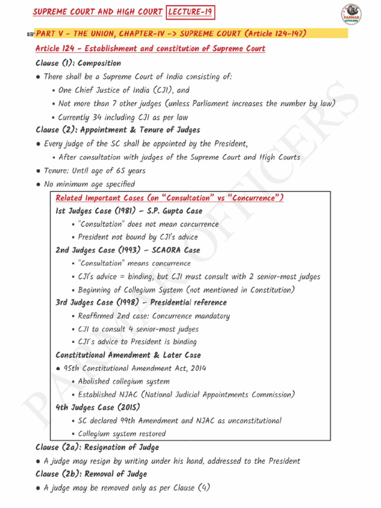 Supreme Court and High Court | PDF