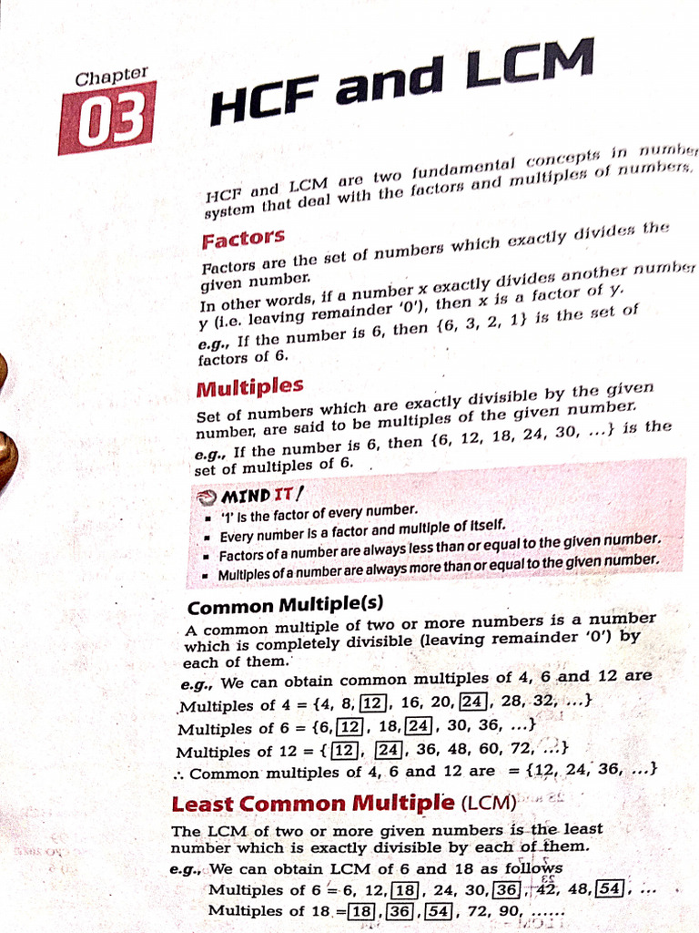 HCF and LCM | PDF