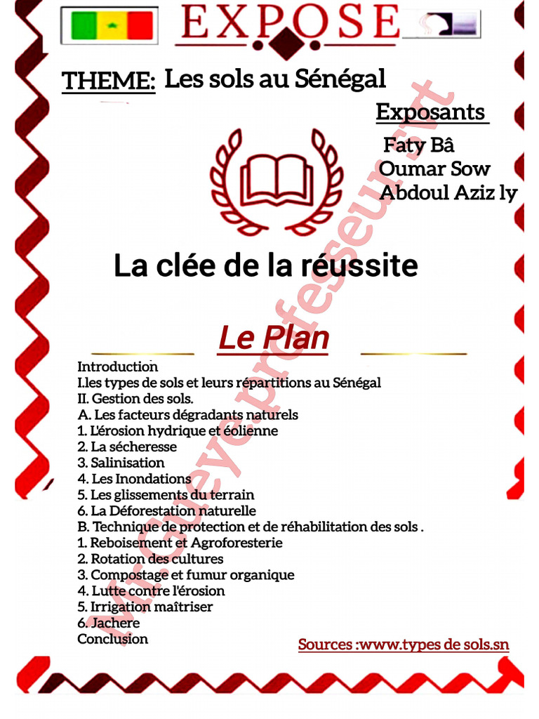 Les Types de Sols Au Sénégal | PDF