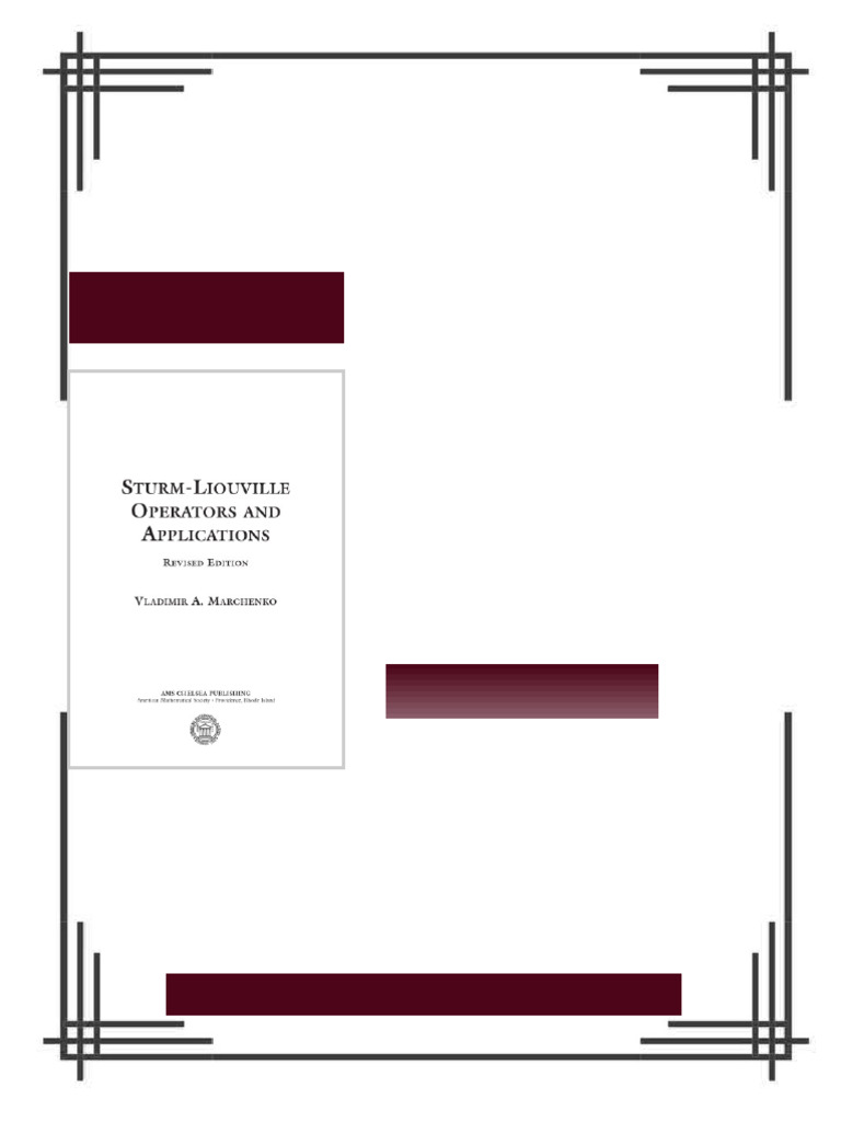 Sturm Liouville operators and applications Revised Edition of 1986 ...