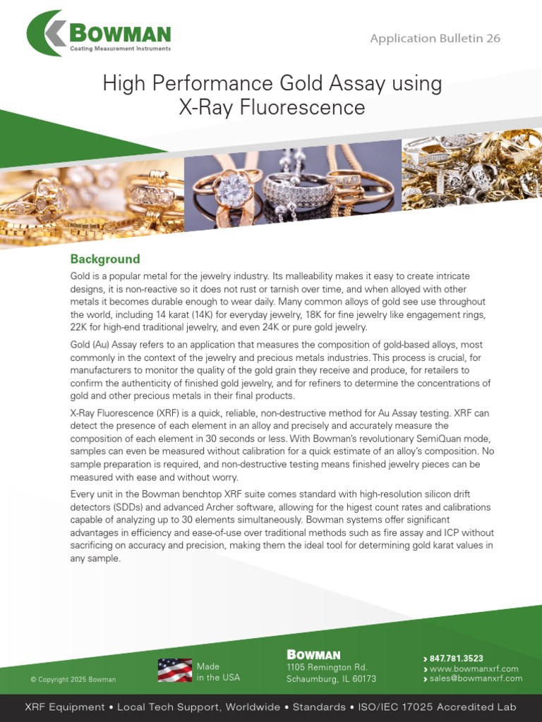 High-Performance Gold Assay XRF Systems | PDF | Metallurgical Assay ...