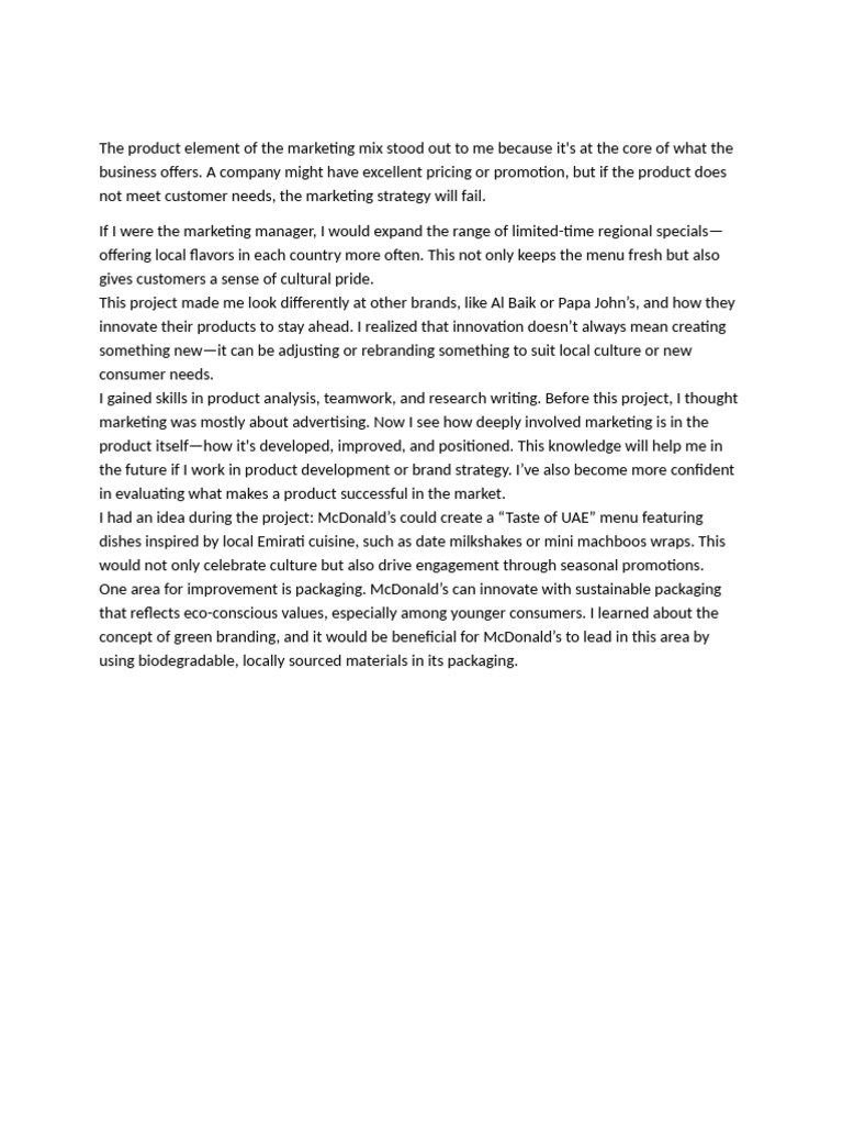 Marketing Project 6 | PDF