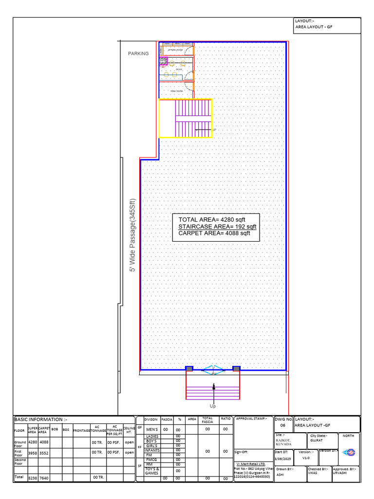 Ground Floor Area Layout Plan | PDF