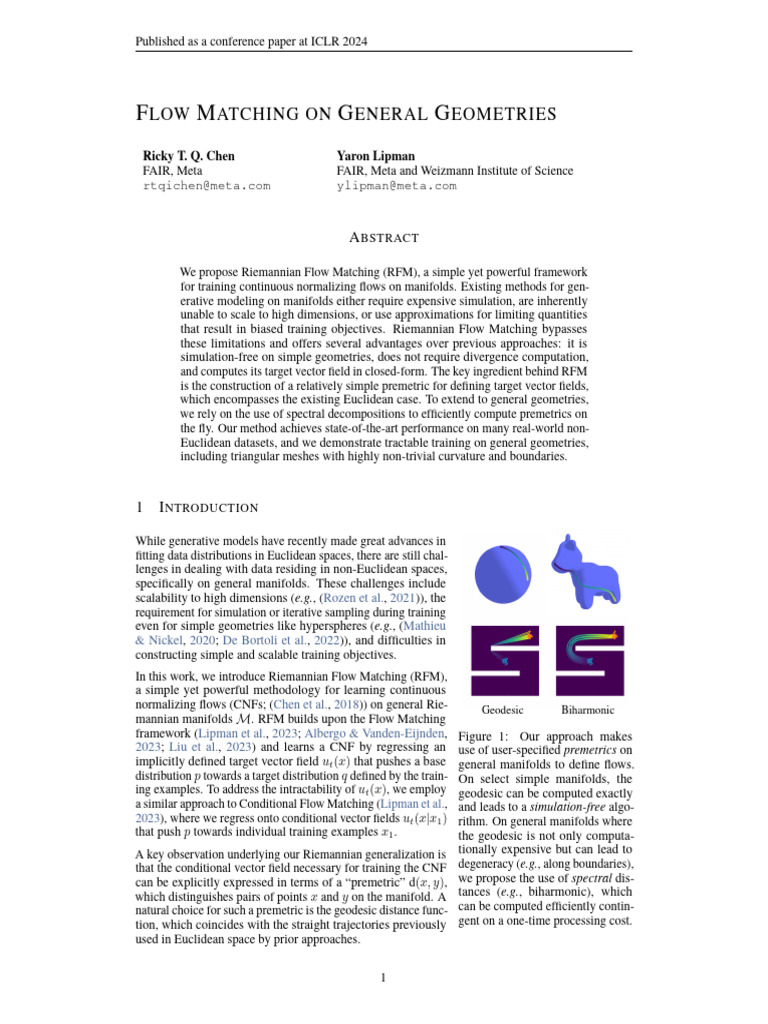Riemannian Flow Matching for Manifolds | PDF | Manifold | Stochastic ...