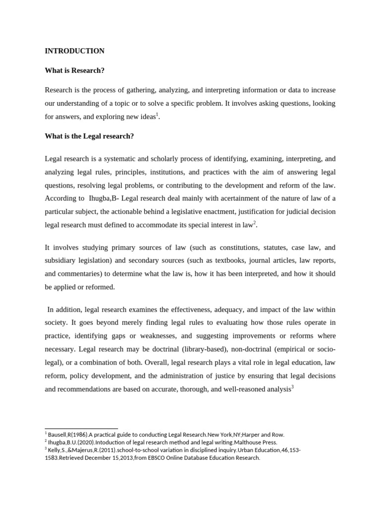 Understanding Legal Research Methodology | PDF | Justice | Crime & Violence