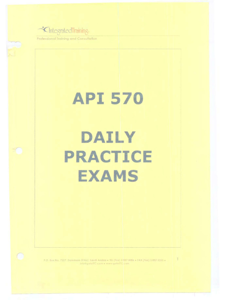 API 570 Practice Exam | PDF