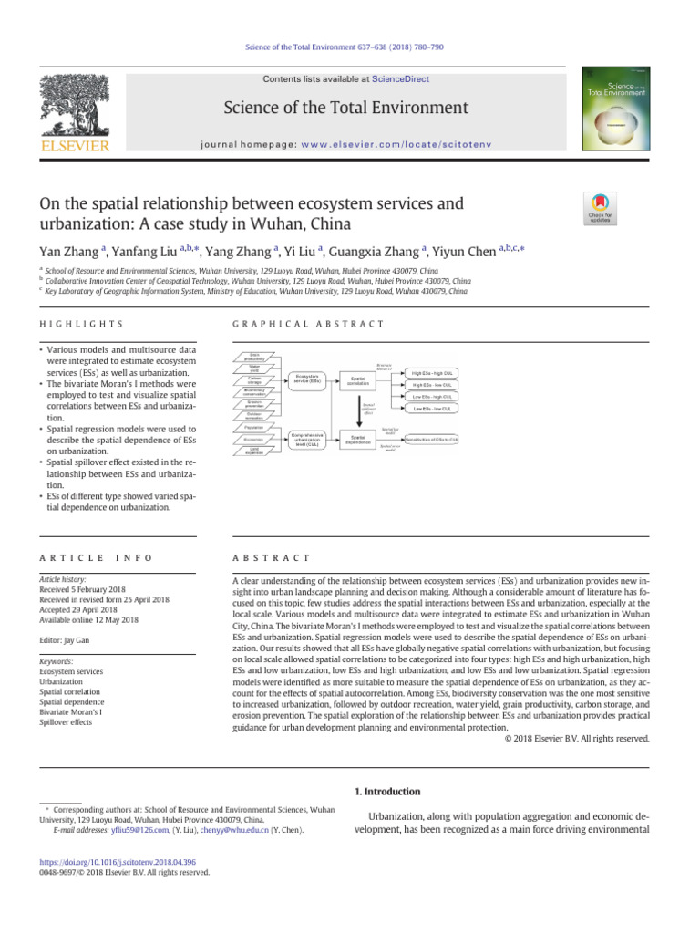 On The Spatial Relationship Between Ecosystem Services 2018 Science of ...