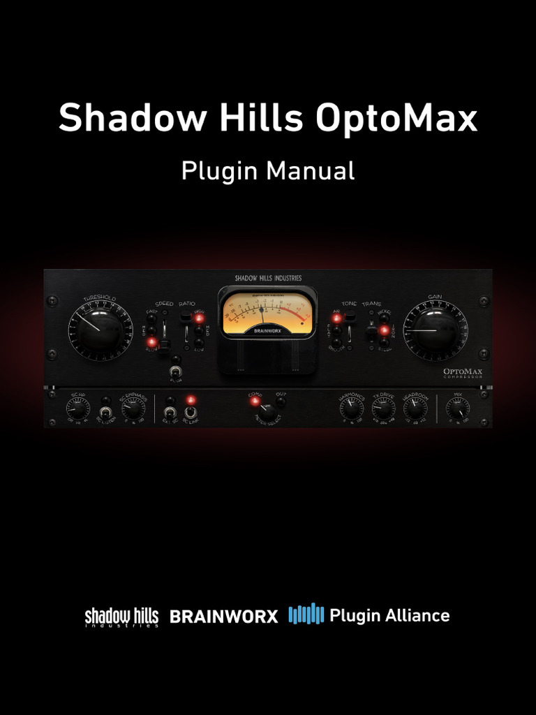 Shadow Hills OptoMax User Manual | PDF | Equalization (Audio) | Electronics