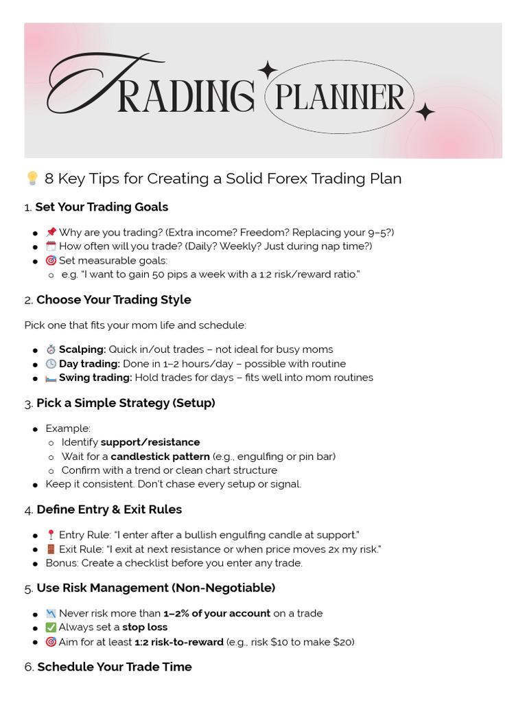 Essential Forex Trading Plan Tips | PDF
