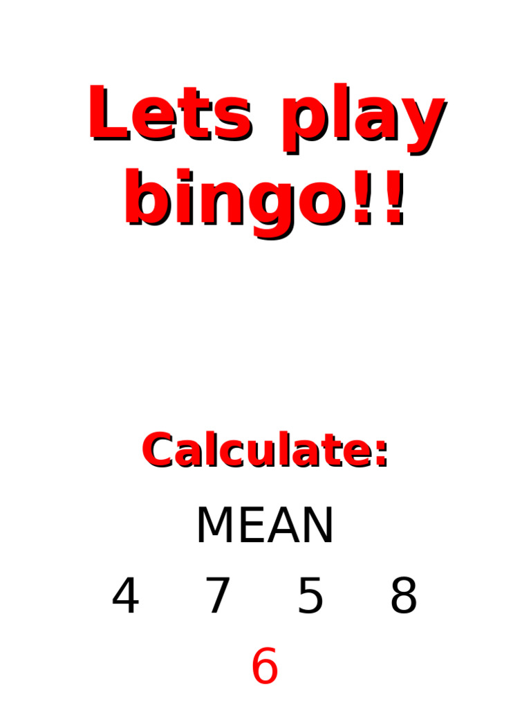 Bingo Game Statistics Calculations | PDF