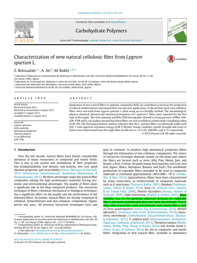 05-Characterization of New Natural Cellulosic Fiber From Cissus | PDF ...
