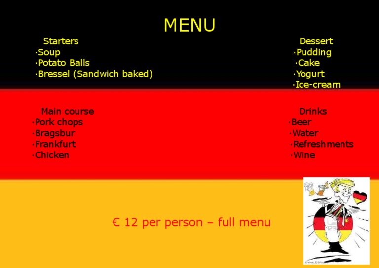 Full Menu: Starters, Main Course & Desserts | PDF