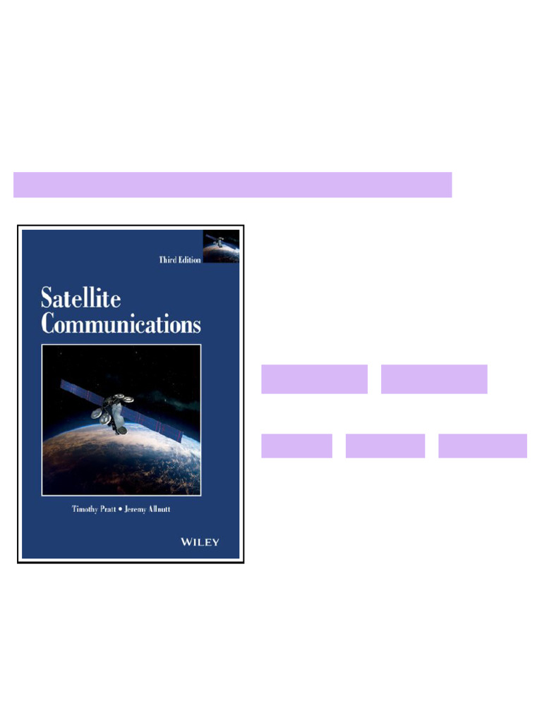 Satellite Communications 3rd Edition Timothy Pratt - ebook and textbook ...