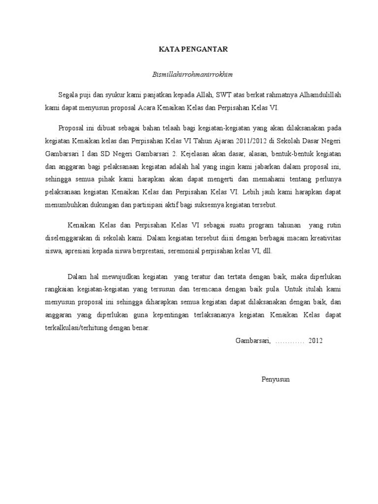 Proposal Kenaikan Kelas