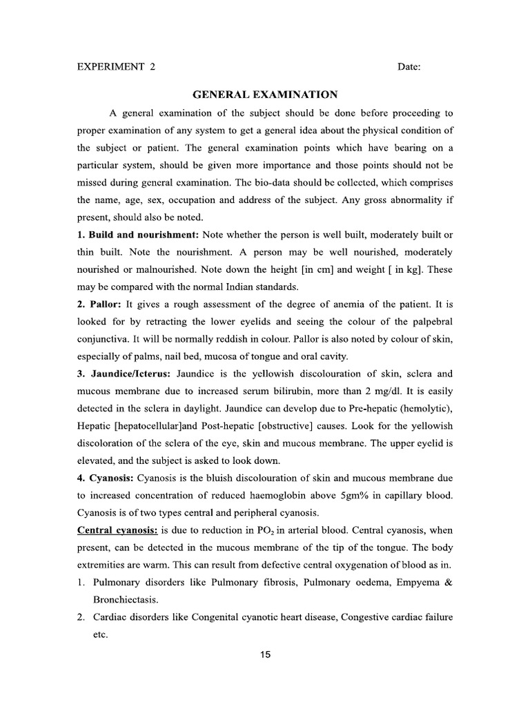 General Examination | PDF