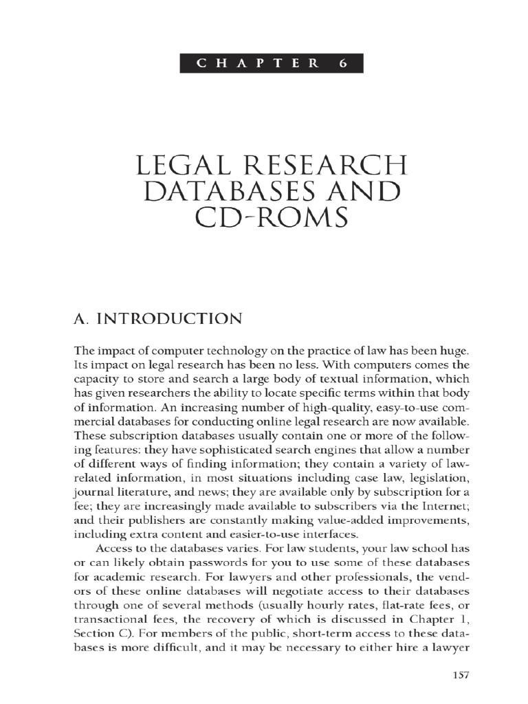 10 Legal Research Databases and CD-ROMs | PDF