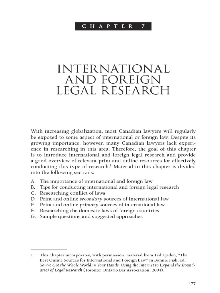 11 International and Foreign Legal Research | PDF