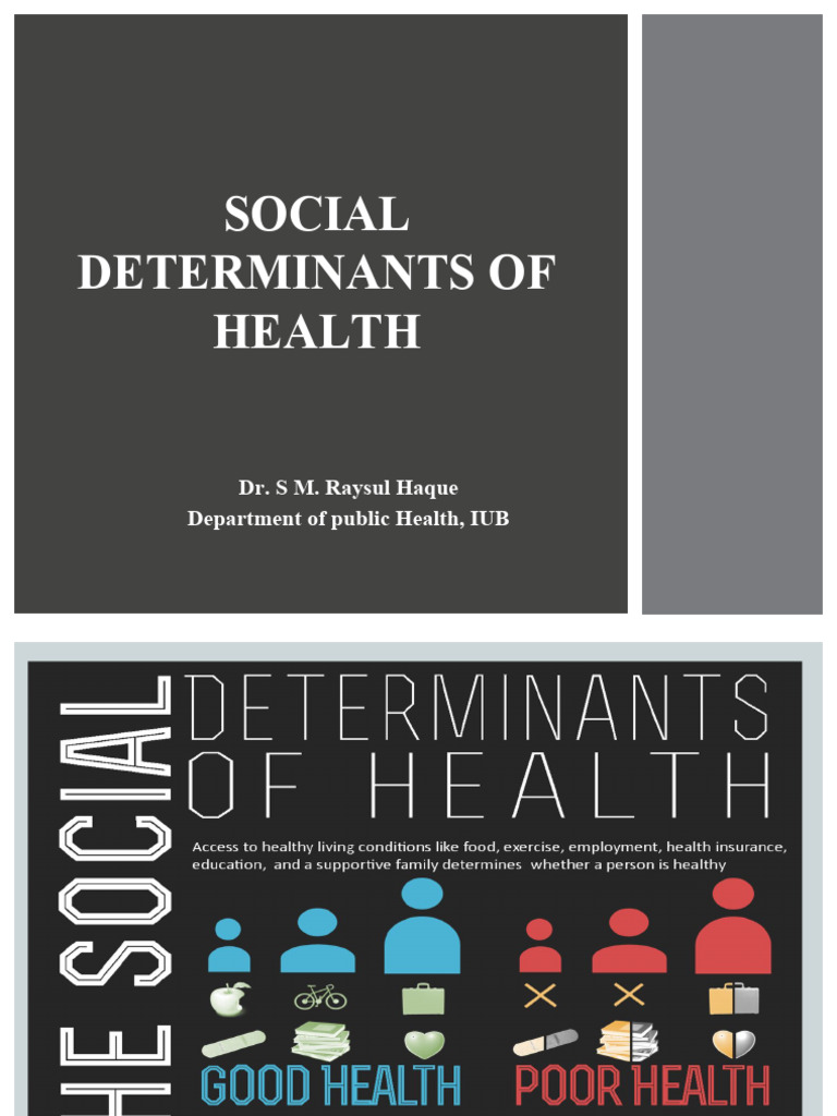 Social Determinants of Health Explained | PDF | Sanitation | Drinking Water