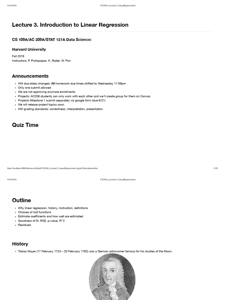 Introduction to Linear Regression Concepts | PDF | Errors And Residuals ...