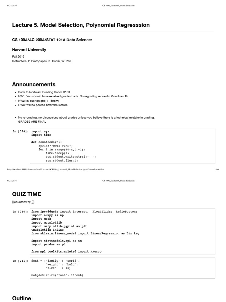 Model Selection in Polynomial Regression | PDF | Linear Regression ...