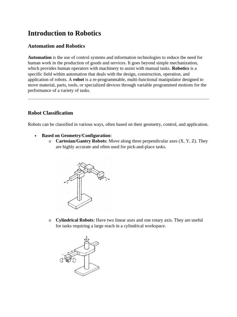 Introduction to Robotics and Automation | PDF | Kinematics | Robot