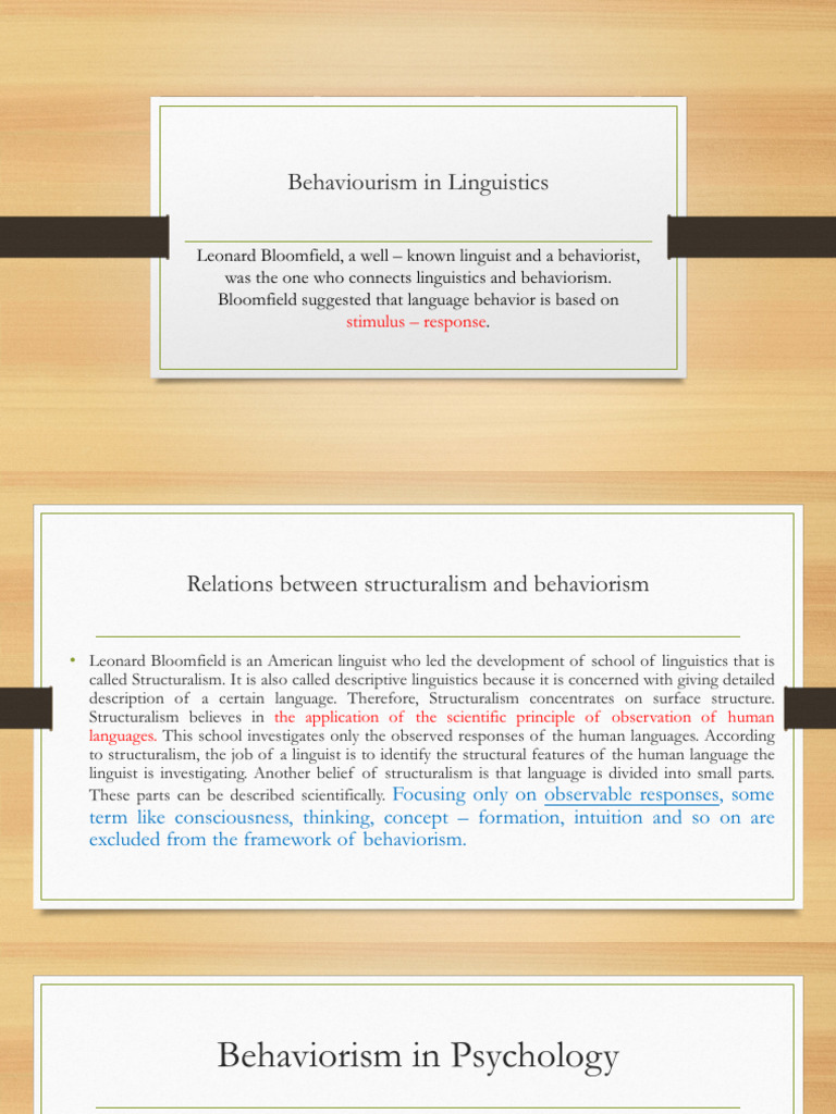 Behaviorism's Impact on Linguistics | PDF | Behaviorism | Learning
