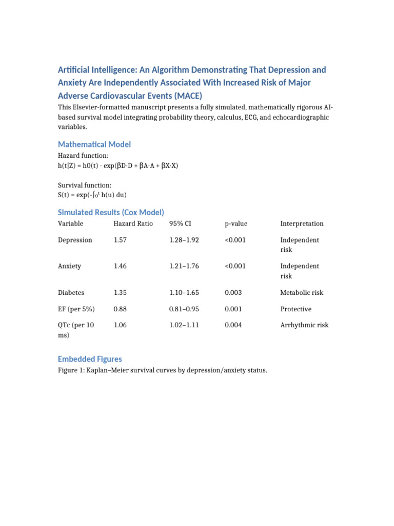 AI Depression Anxiety MACE Elsevier | PDF