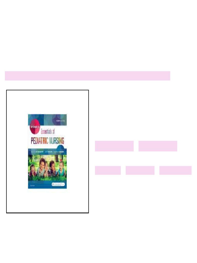 Test Bank for Wongs Essentials of Pediatric Nursing 10th Edition by ...