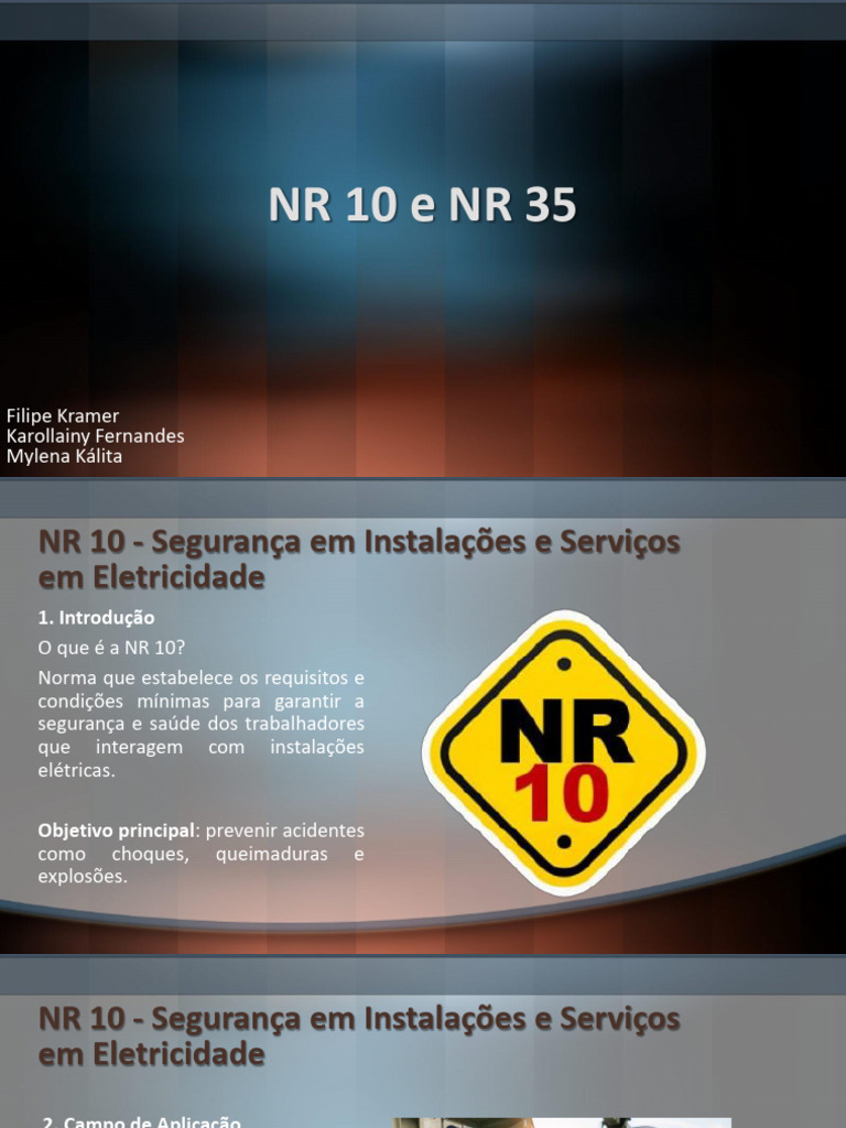 NR 10 e NR 35 | PDF | Eletricidade