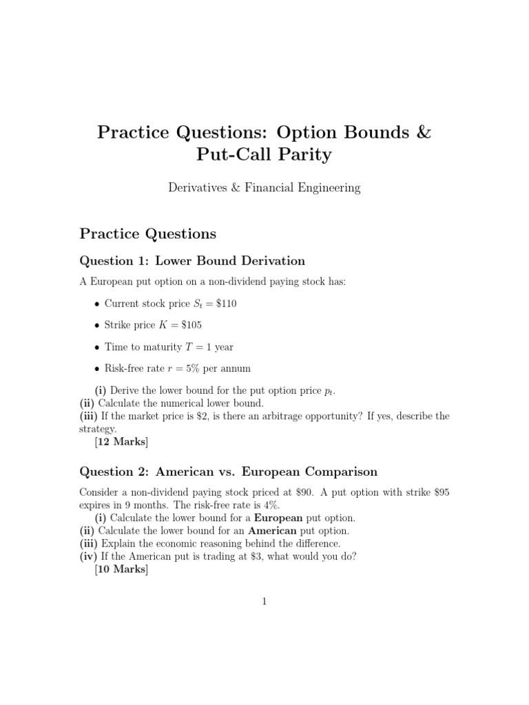 additional practice on options_2025-12-05_215235 | PDF | Put Option |  Option (Finance)